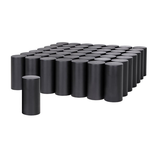 (60/CBOX) 33MM X 4 1/4" BLACK TALL CYLINDER NUT COVER - THREAD-ON (60/PACK)