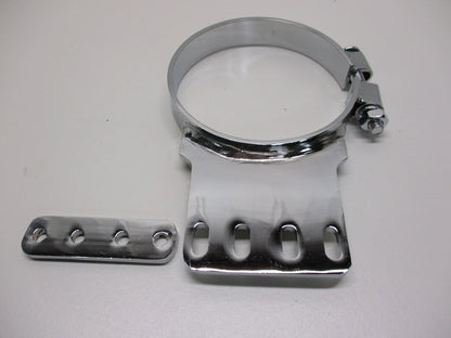 5" Exhaust Clamp Chrome Steel Stack 5" Pipe Clamp Mount Compatible with Kenworth