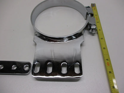 5" Exhaust Clamp Chrome Steel Stack 5" Pipe Clamp Mount Compatible with Kenworth