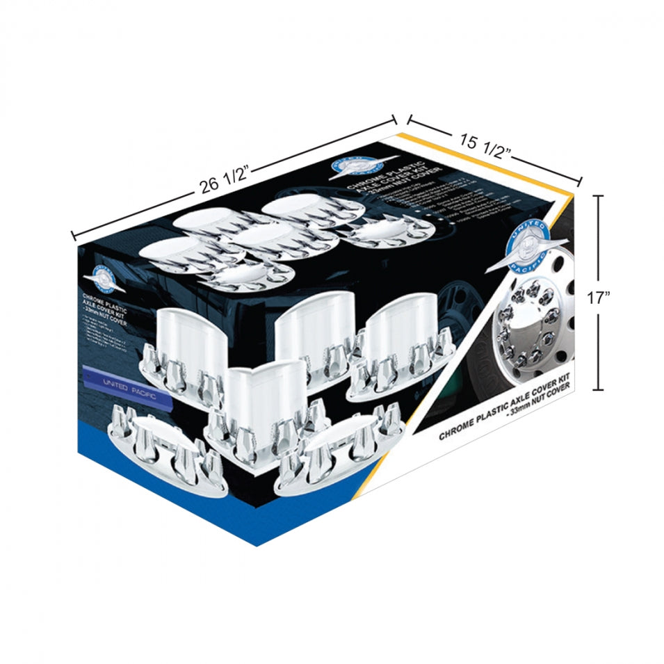 33 mm Thread-On Dome Axle Cover Combo Kit with Spike Nut Cover