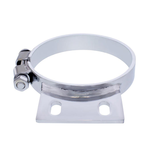 5" Chrome Cab Exhaust Clamp for Peterbilt Conventional 379 and 359, 1987-1993