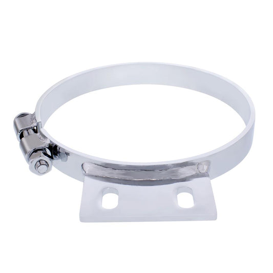 7" Chrome Cab Exhaust Clamp for Peterbilt Conventional 379 and 359, 1987-1993