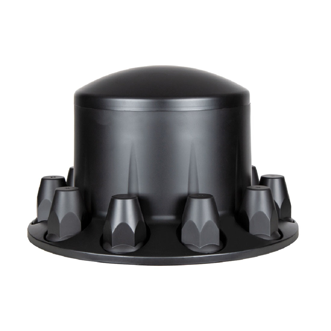 (2) - Matte Black Dome Rear Axle Cover w/ 33mm Thread-on Nut Cover