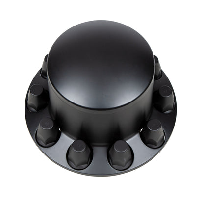 (2) - Matte Black Dome Rear Axle Cover w/ 33mm Thread-on Nut Cover