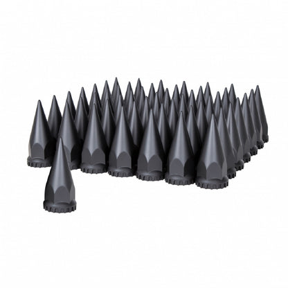 33mm x 4-3/4" Matte Black Spike Nut Cover w/ Flange- Thread-On (60/Pack)