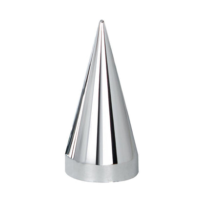 (60/CBOX) 33MM X 4-1/2” CHROME PLASTIC X SPIKE NUT COVER - THREAD-ON (60/PACK)