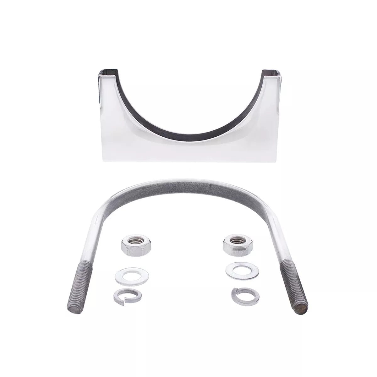 5” Polished Stainless-Steel U-Bolt Exhaust Clamp