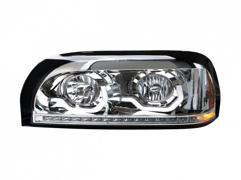 Freightliner Century Chrome Projection Headlight w/ LED Turn Signal & Light Bar