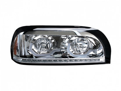 Freightliner Century Chrome Headlight w/ LED Turn Signal & Light Bar Passenger