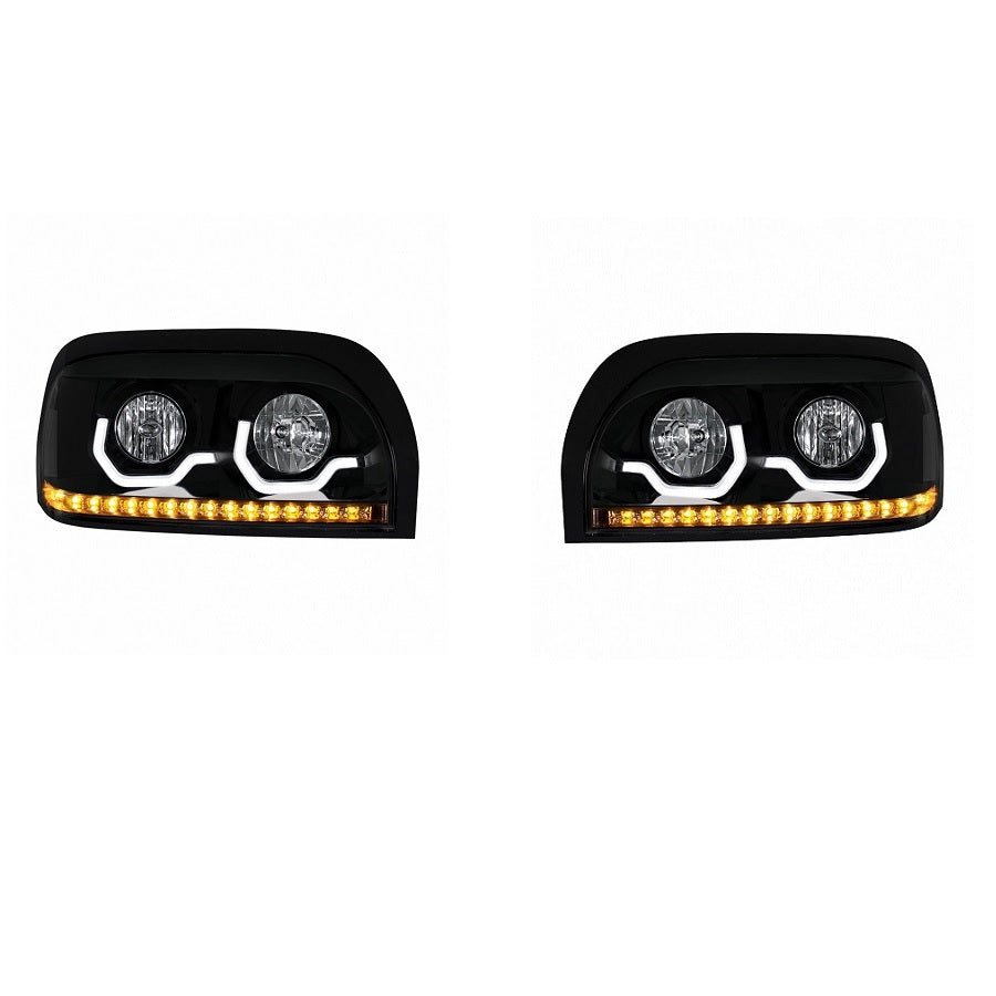 "Blackout" Freightliner Century Projection Headlights Driver and Passenger