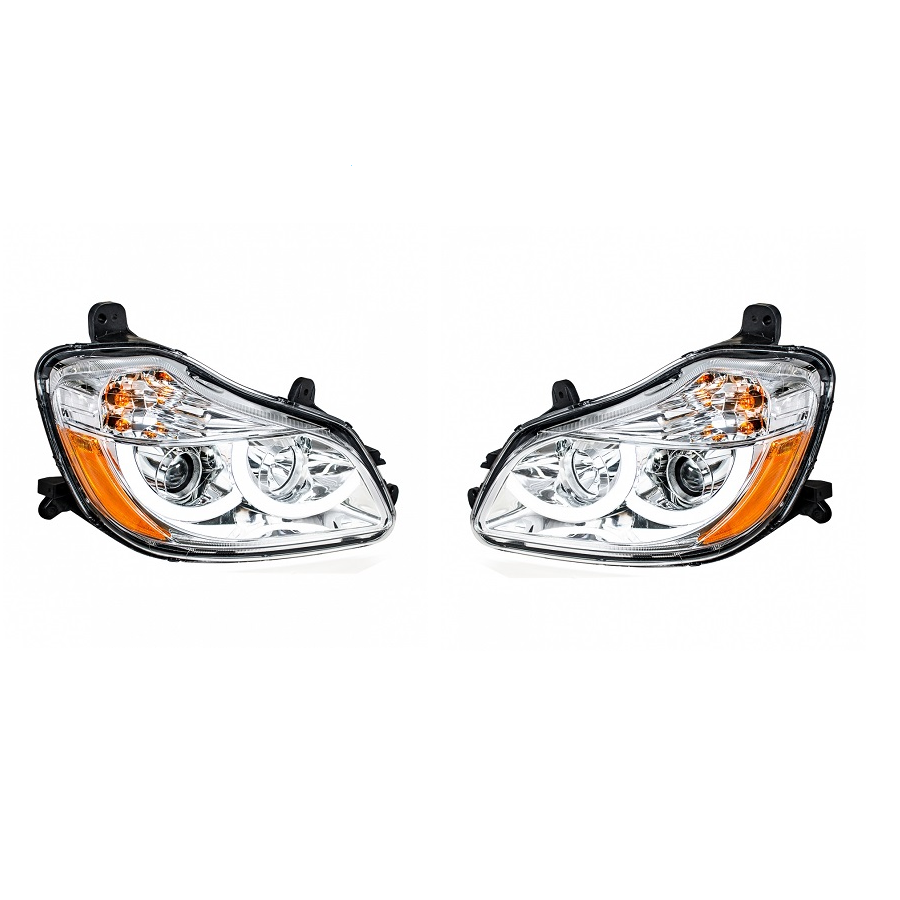 2013-21 Compatible with Kenworth T680 Chrome Projection Headlights