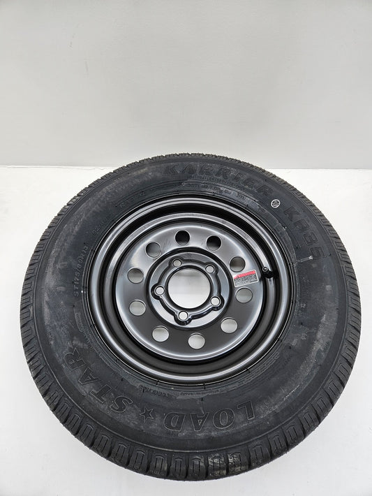 Trailer Camper 13" Black 13x4.5 / 5 Lug Hole Wheel Rim / ST175/80R13 Radial Tire