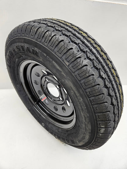 Trailer Camper 13" Black 13x4.5 / 5 Lug Hole Wheel Rim / ST175/80R13 Radial Tire