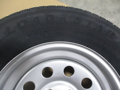 Trailer Camper 15" Silver 15x5x4.5 Dexstar Wheel Rim ST205/75R15 Radial Load D Tire