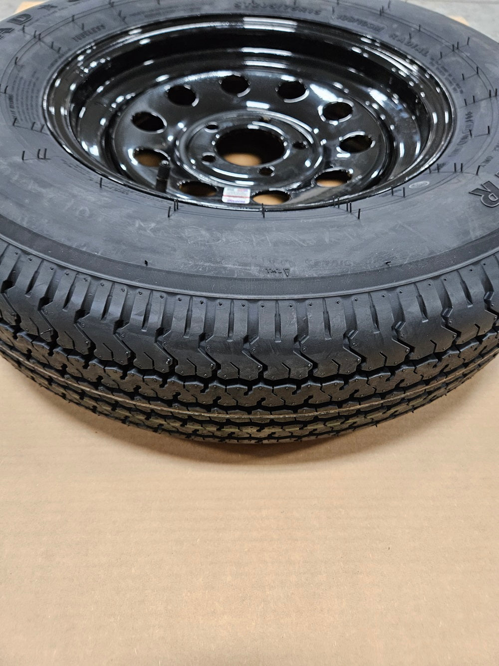 Trailer Camper 15" Black 15x5x4.5 Dexstar Wheel Rim ST205/75R15 Radial Load D Tire