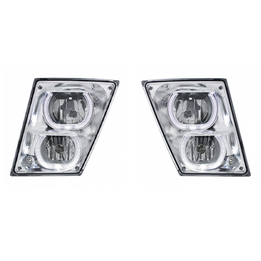 Compatible with Volvo VN VNL Fog Driving Lights White LED Accent Lights 2003 -17