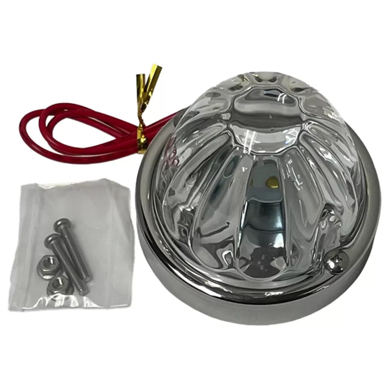 Gen2 Clear Glass Watermelon Glass Flush Mount Light Kit With 1156 Bulb Socket